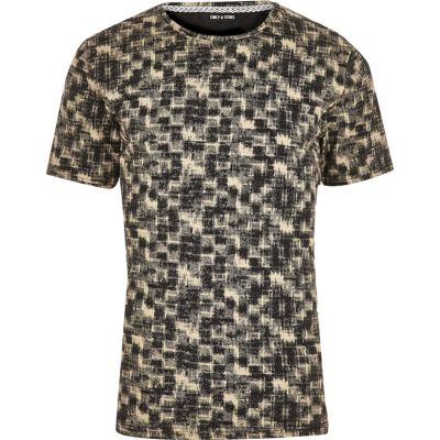 Black and white Only & Sons print T-shirt
